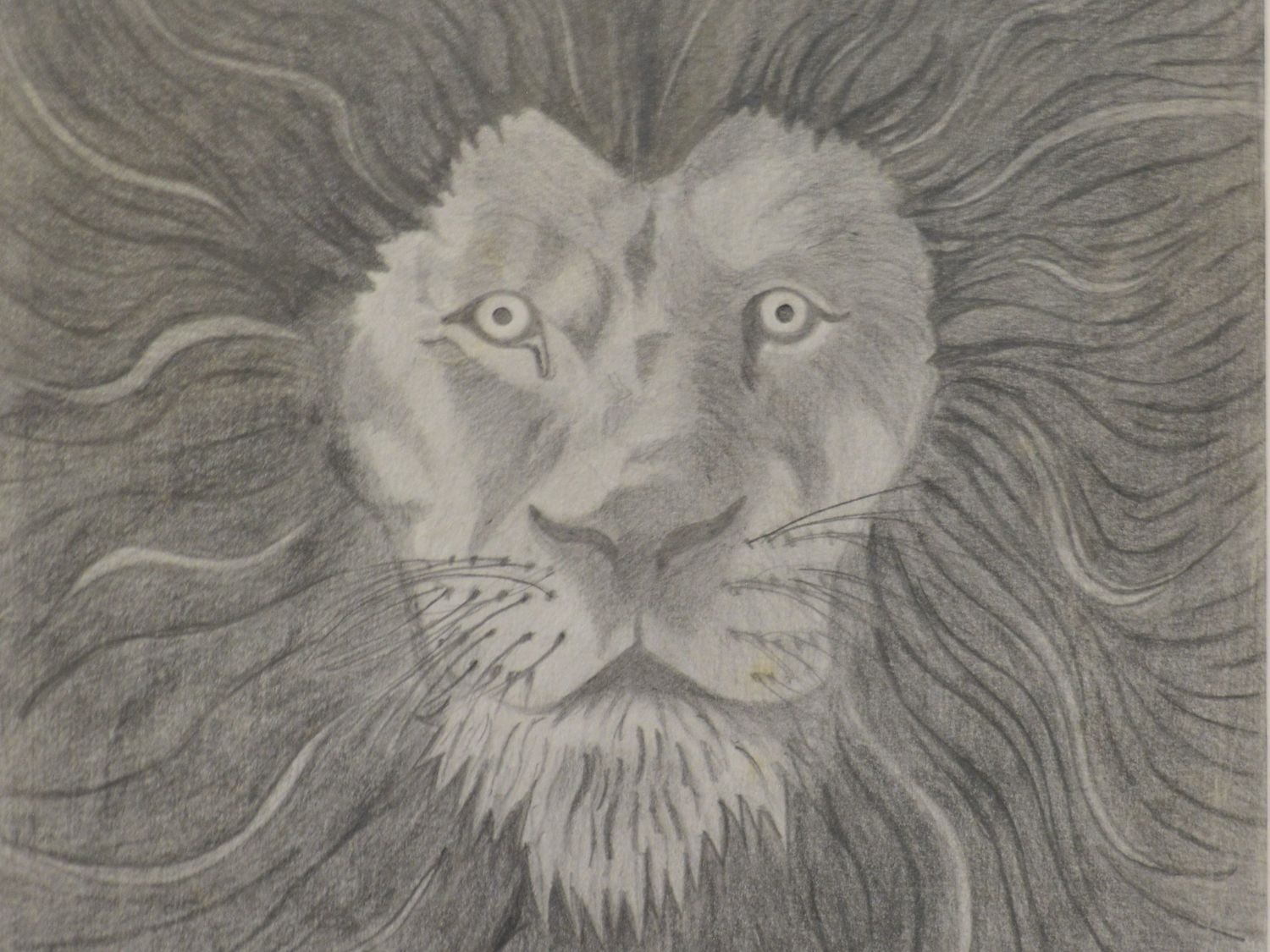 Andre Brady - Spooky Lion, 14x13 Print